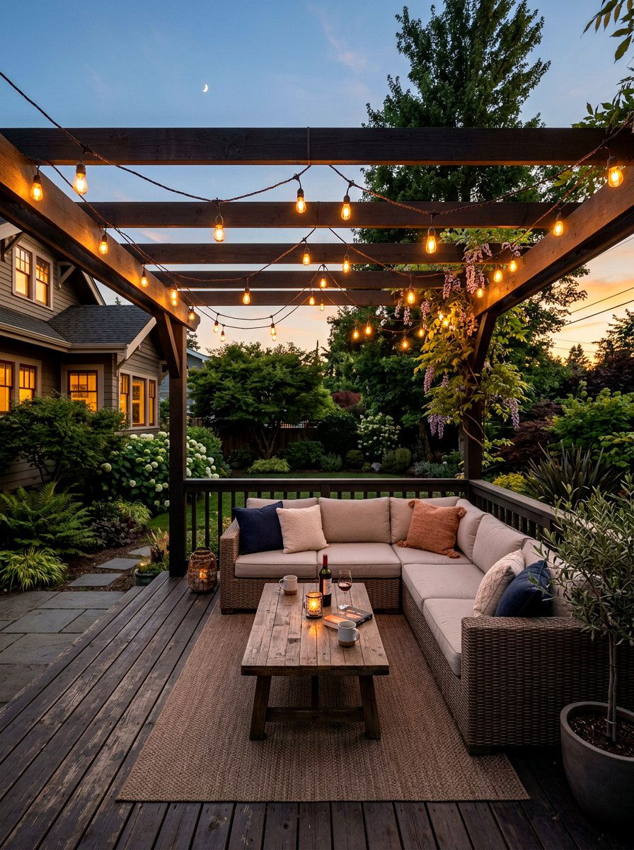 Outdoor String Lights - 25 Spring Outdoor Decor Ideas