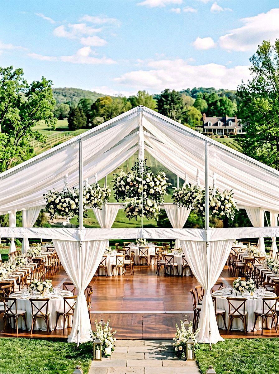 Outdoor Tent Wedding - 25 Spring Wedding Reception Decor Ideas