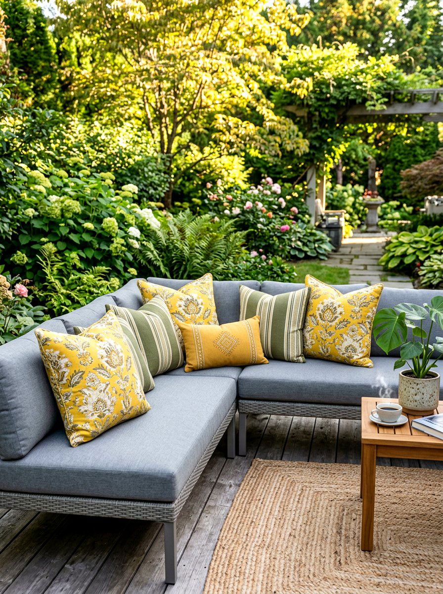 Outdoor Throw Pillow - 25 Spring DIY Porch Decor Ideas