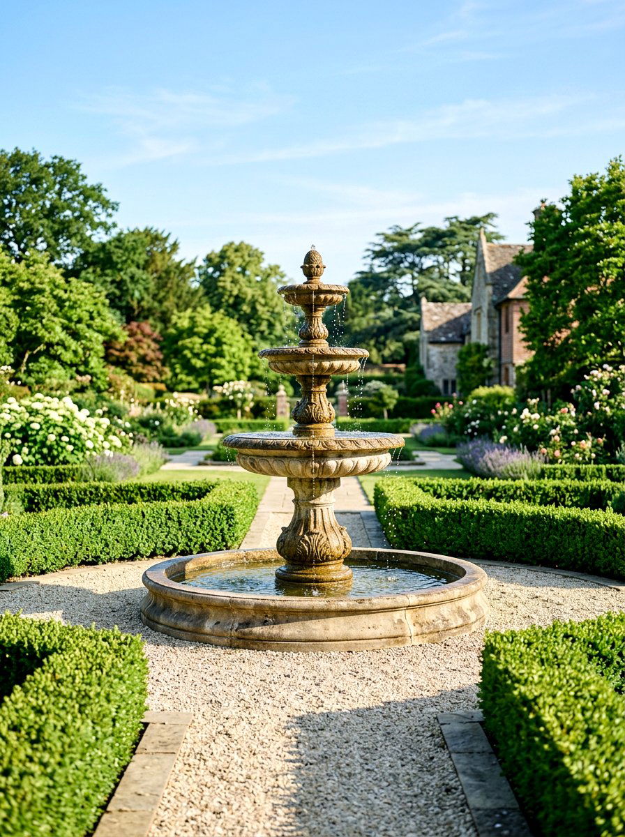 Outdoor Water Fountain - 25 Spring Yard Decor Ideas