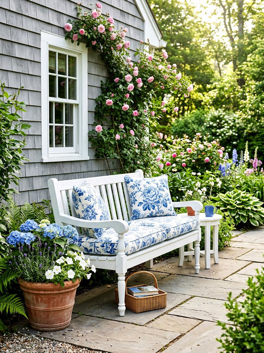 Outdoor Wood Bench - 25 Spring DIY Porch Decor Ideas