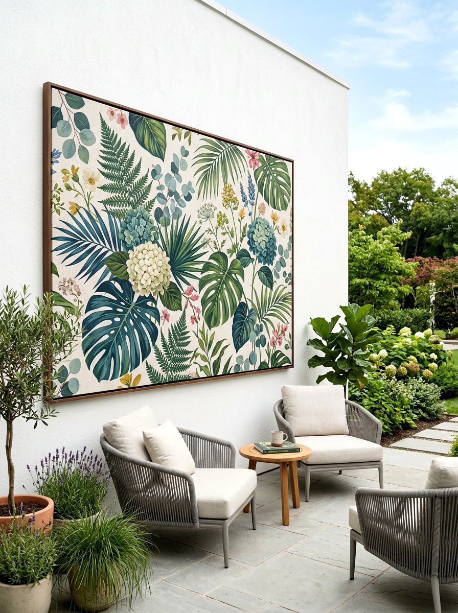 Outdoor canvas art - 25 Spring Garden Wall Decor Ideas