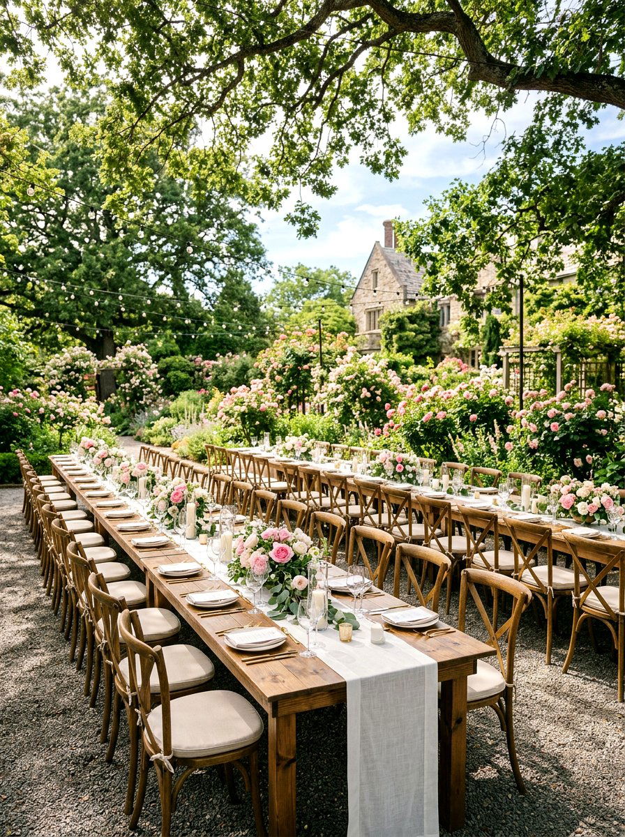 Outdoor garden rehearsal dinner - 25 Spring Rehearsal Dinner Decor Ideas