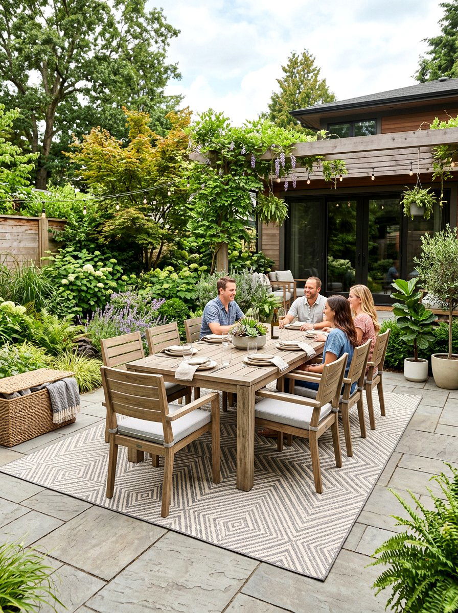 Outdoor patio rug - 25 Spring Budget Decor Ideas