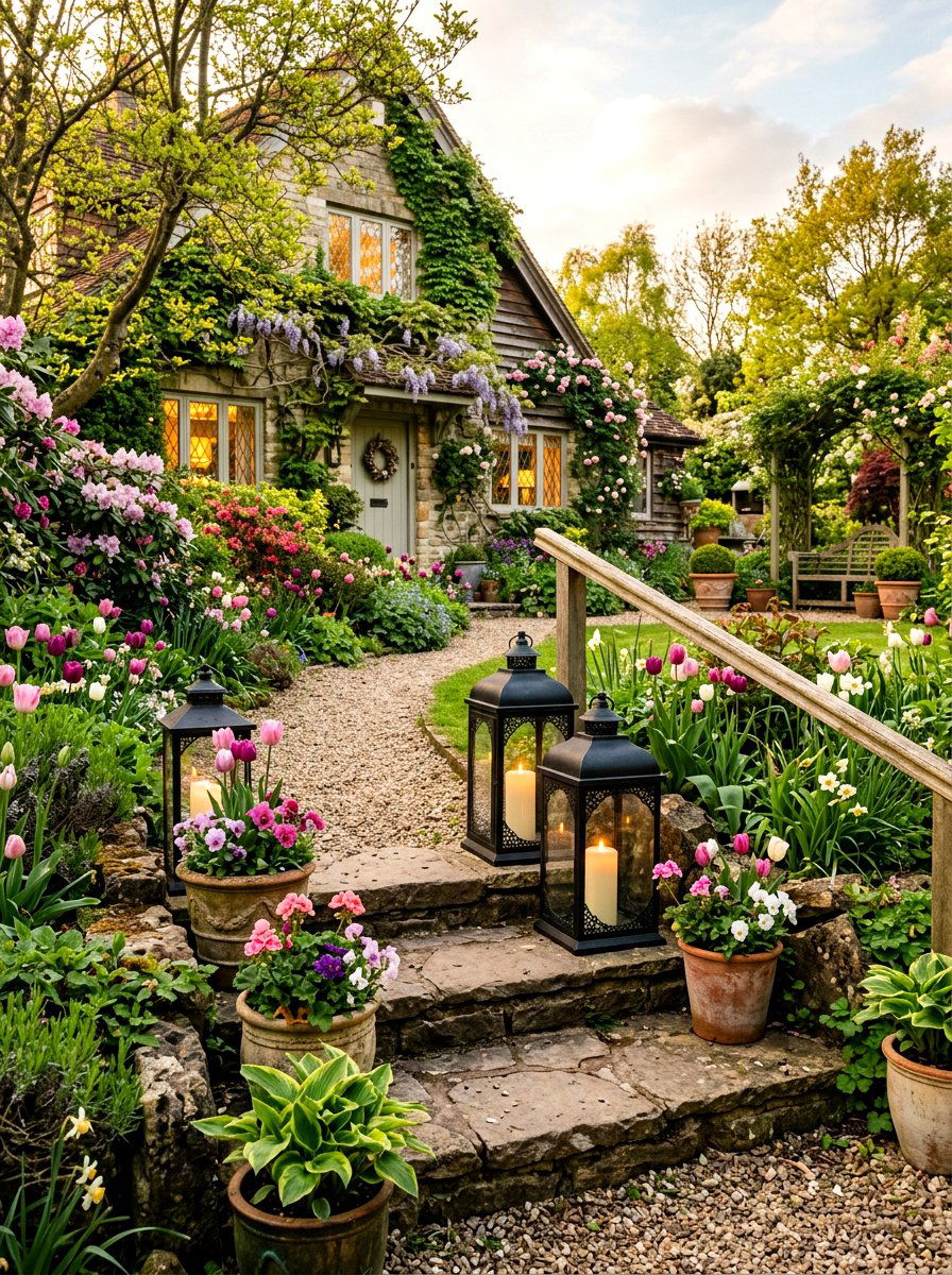 Outdoor patio spring candle lantern - 25 Spring Pillar Candle Ideas