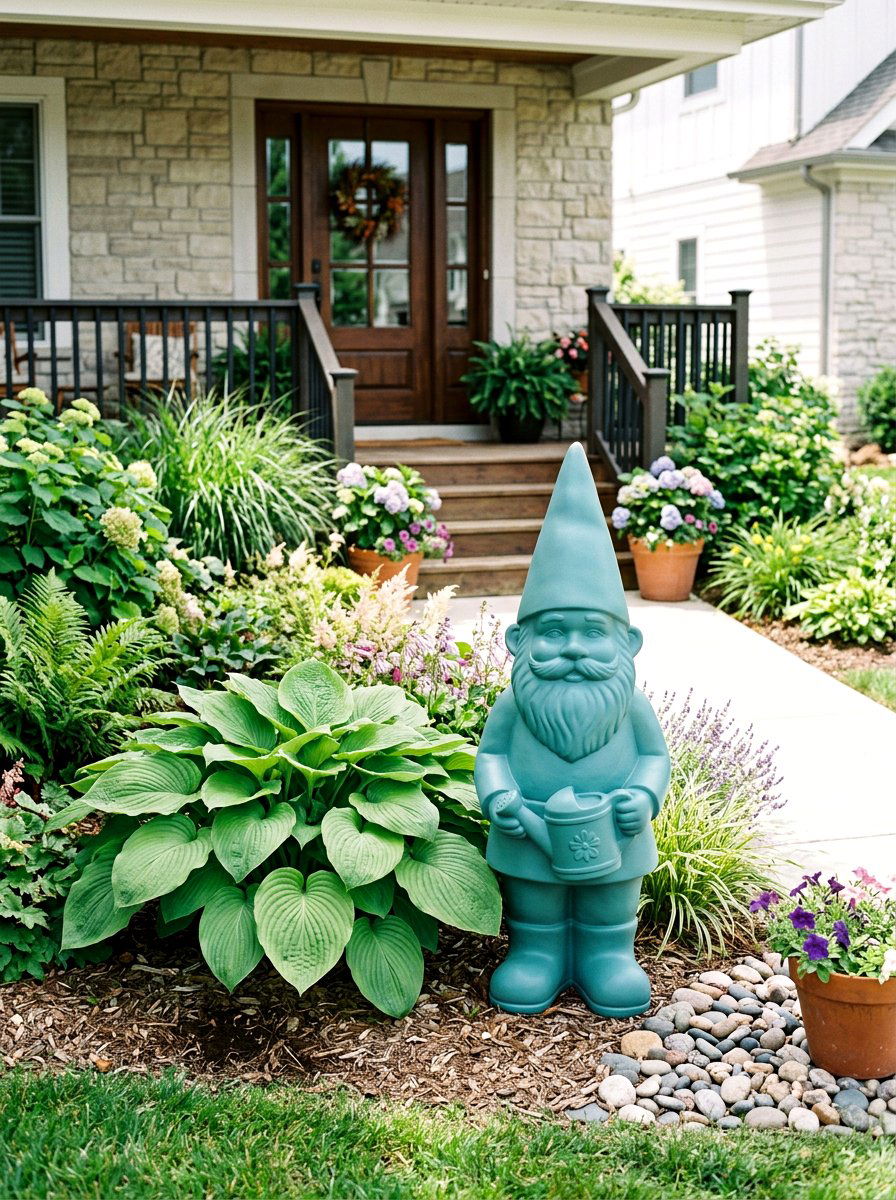 Oversized Garden Gnome - 25 Spring Garden Art Ideas