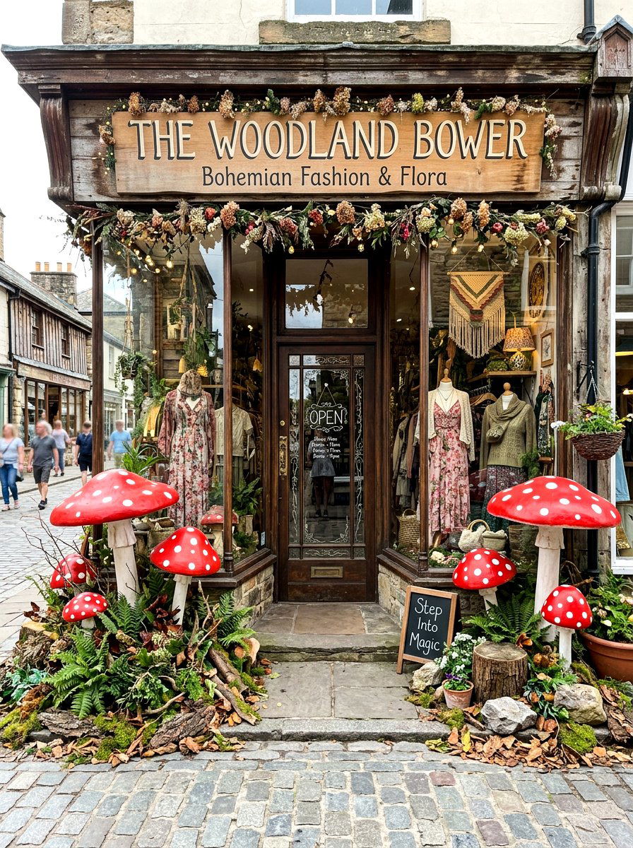 Oversized Mushroom Prop - 25 Spring Store Window Ideas