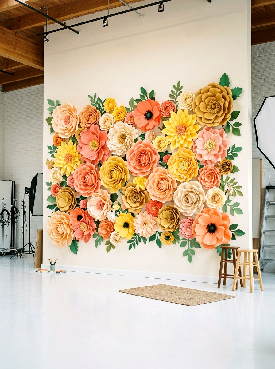 Oversized Paper Bloom - 25 Spring Backdrop Ideas