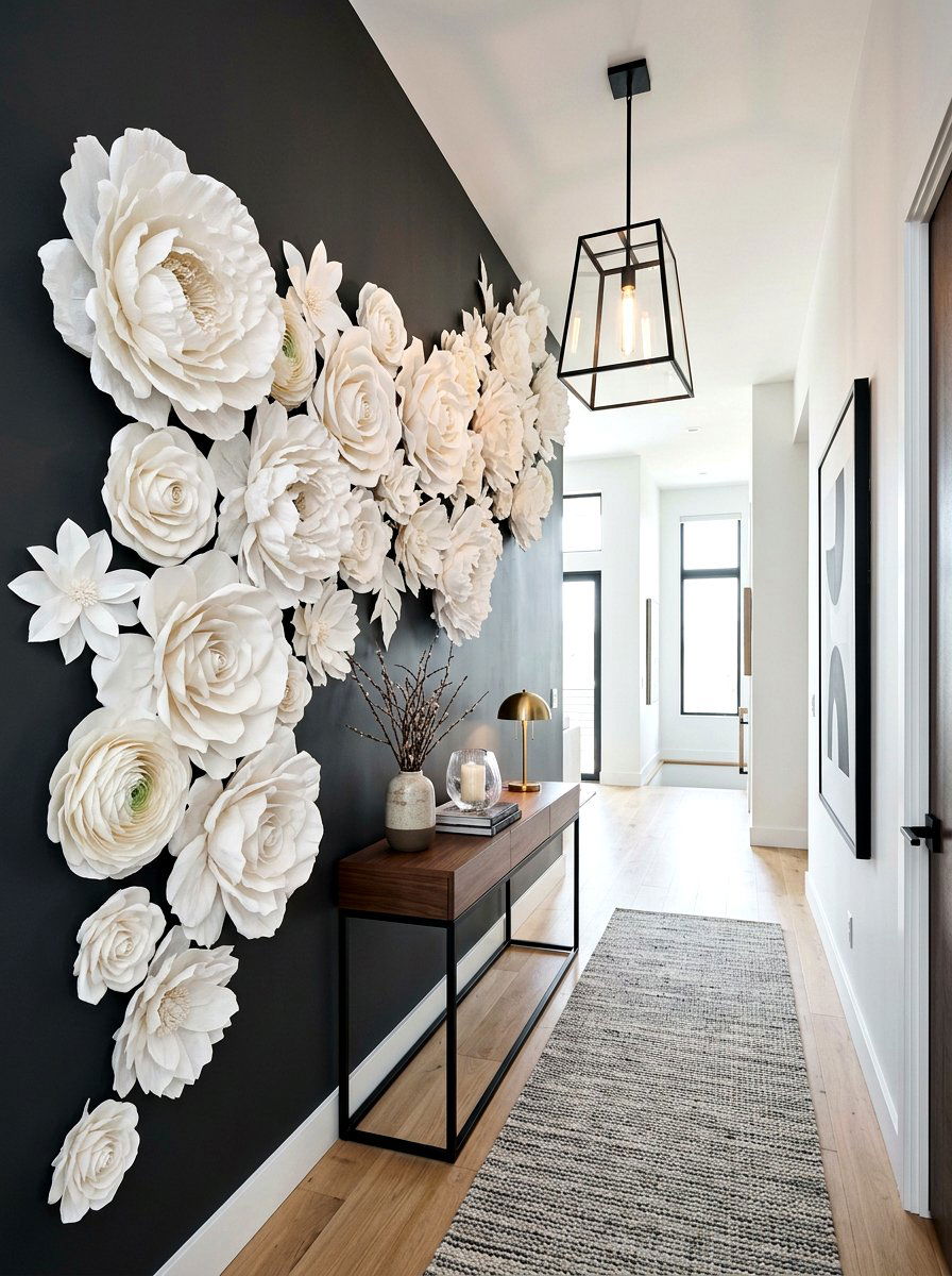 Oversized Paper Flower Wall - 25 Spring Tissue Paper Flower Ideas
