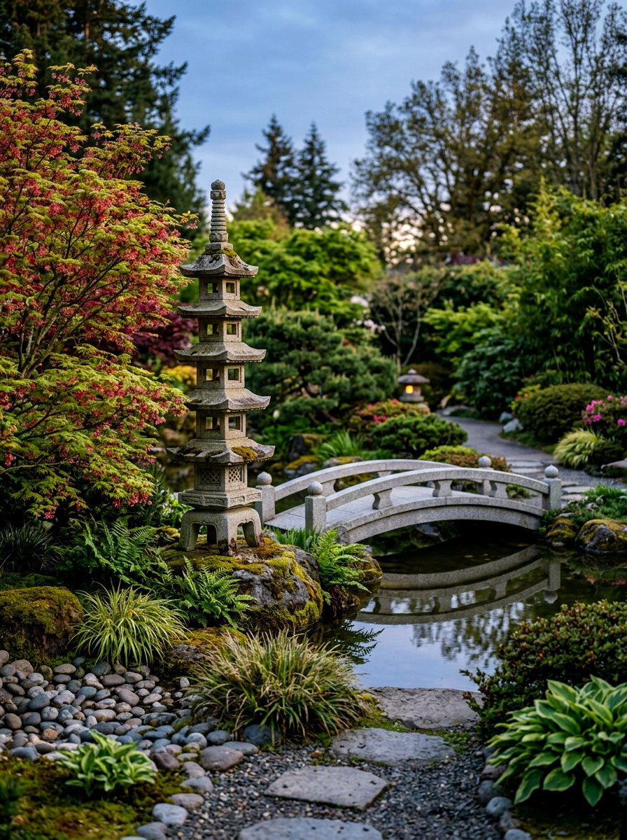 Pagoda garden statue - 25 Spring Garden Statue Ideas