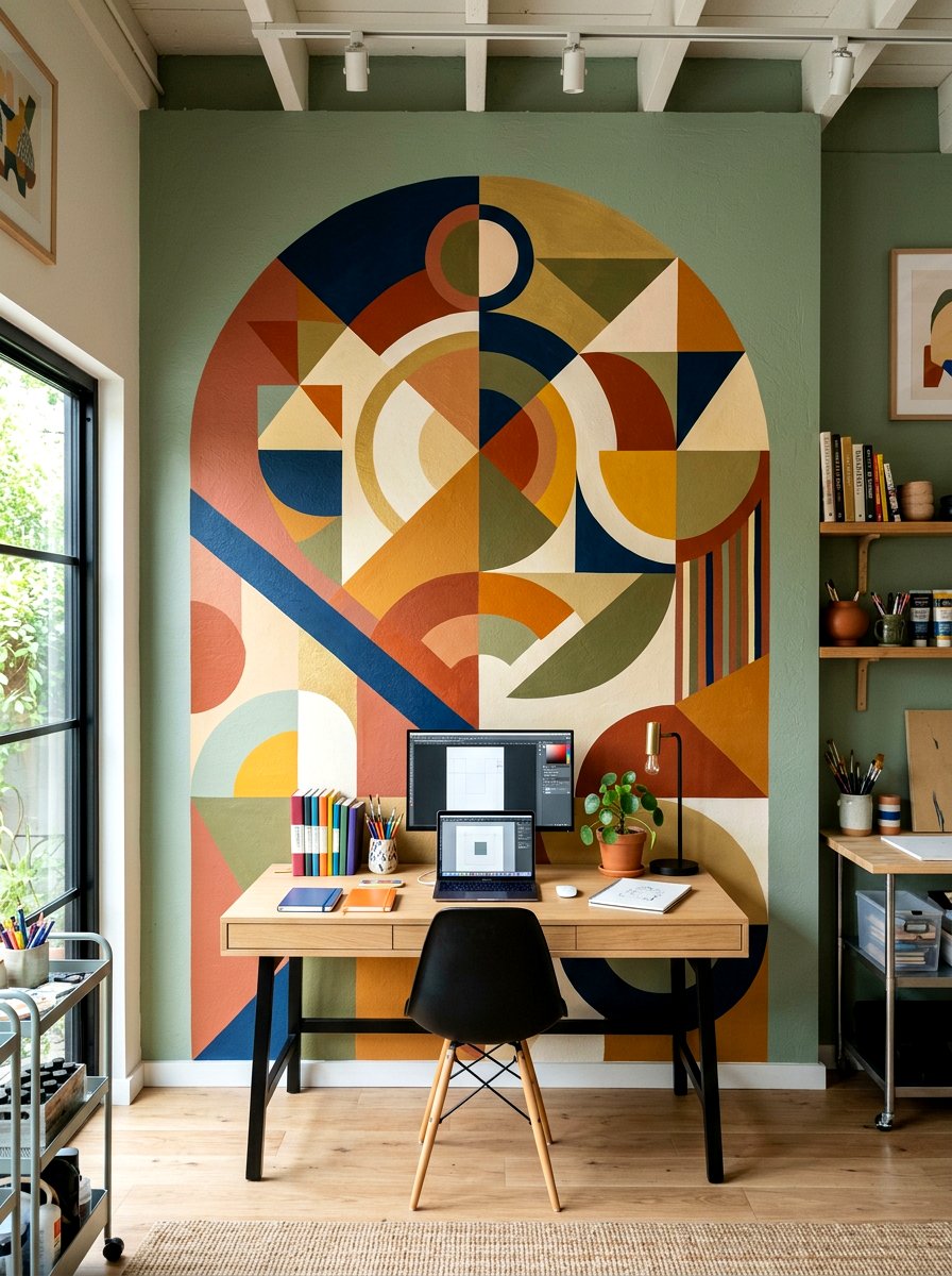 Painted Arch Wall Mural - 25 Spring Wall Decor Ideas