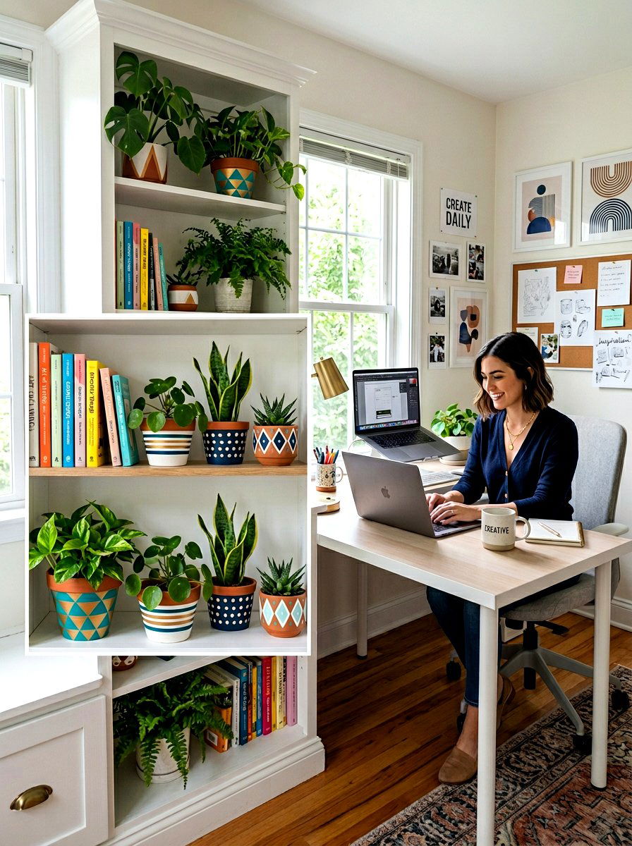 Painted Flower Pot - 25 Spring Decorating Ideas on a Budget