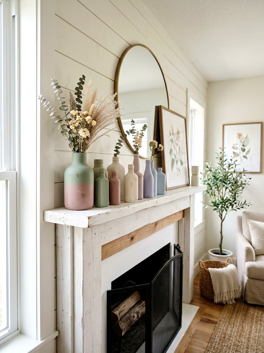 Painted Glass Vase - 25 Spring Thrift Flip Decor Ideas