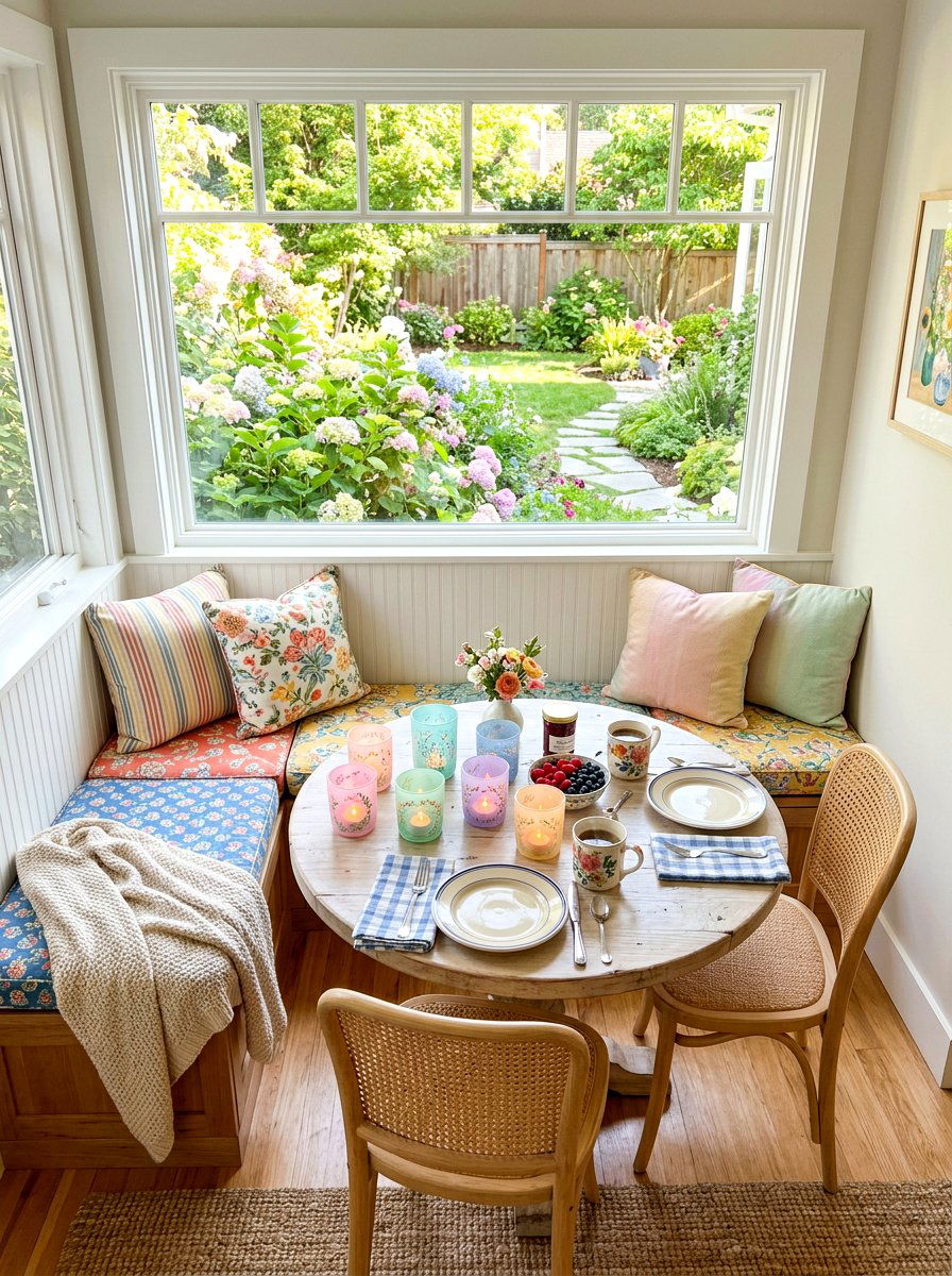 Painted Glass Votive - 25 Spring Candle Holder Ideas