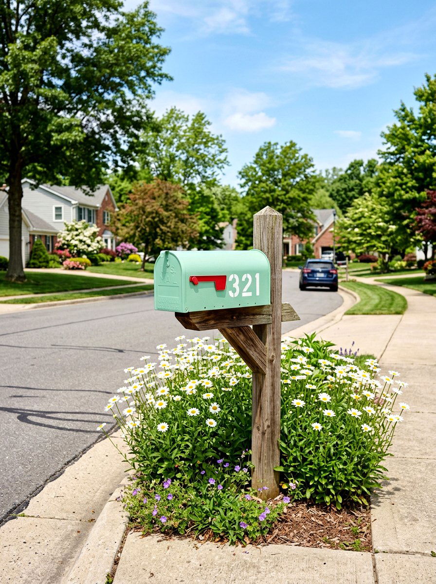 Painted Mailbox House Numbers - 25 Spring House Number Decor Ideas