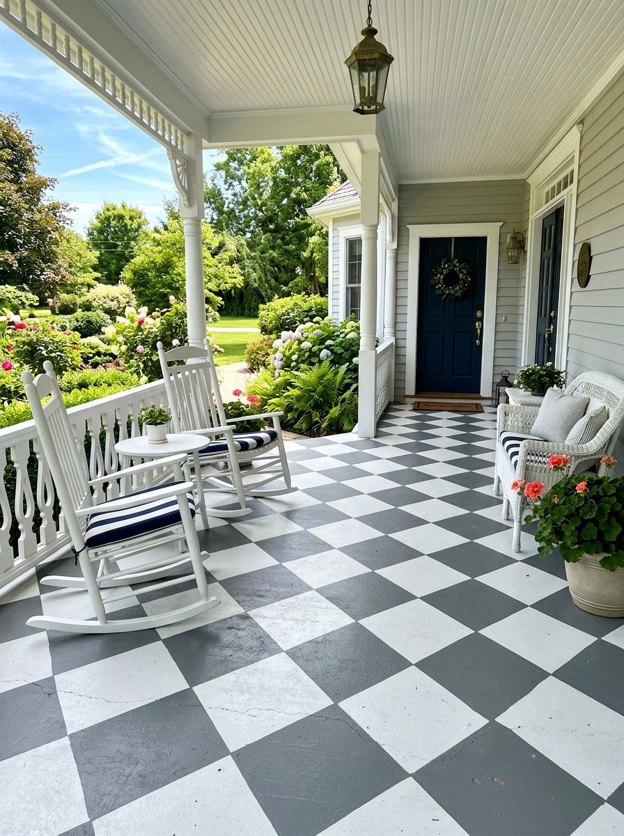 Painted Porch Floor - 25 Spring DIY Porch Decor Ideas