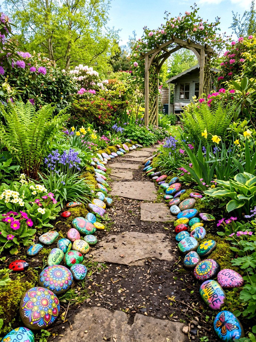 Painted Rock - 25 Spring Nature Craft Ideas