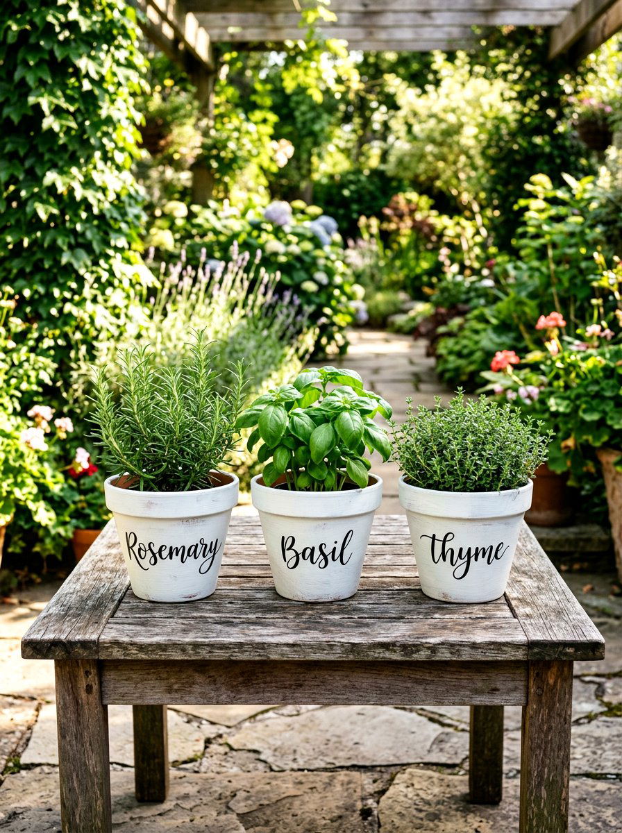 Painted Terra Cotta Pot - 25 Spring Hand Lettering Decor Ideas
