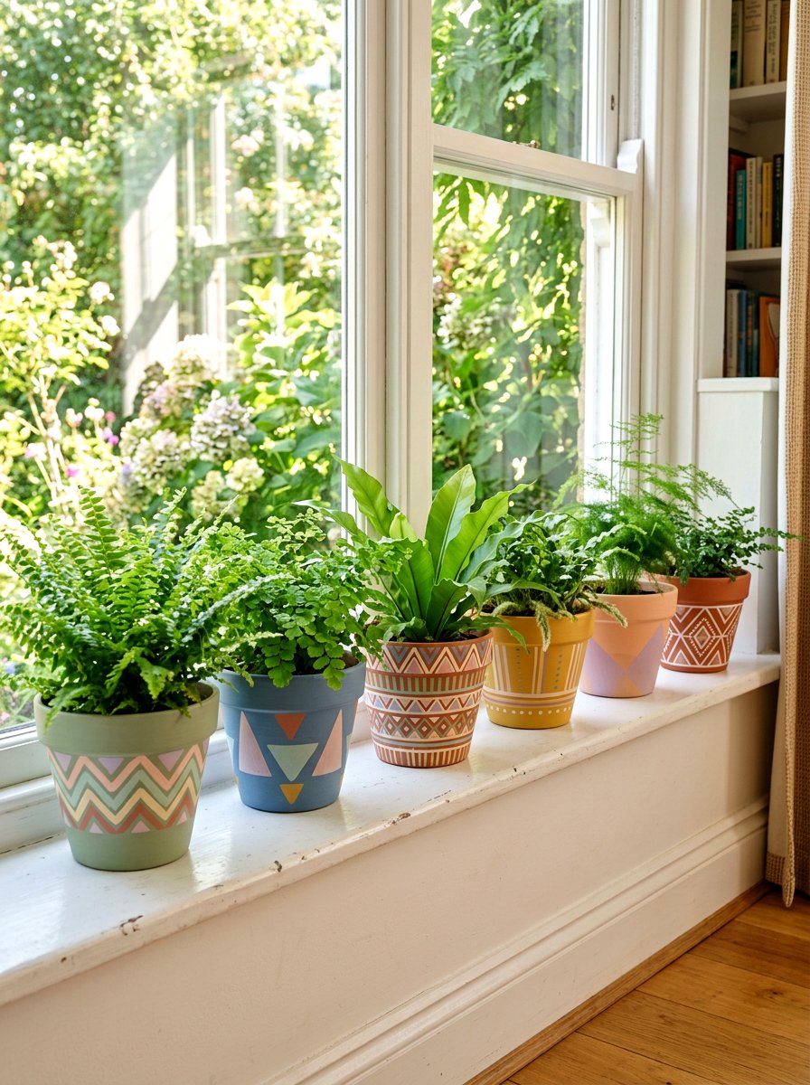 Painted Terracotta Pot - 25 Spring DIY Decor Ideas