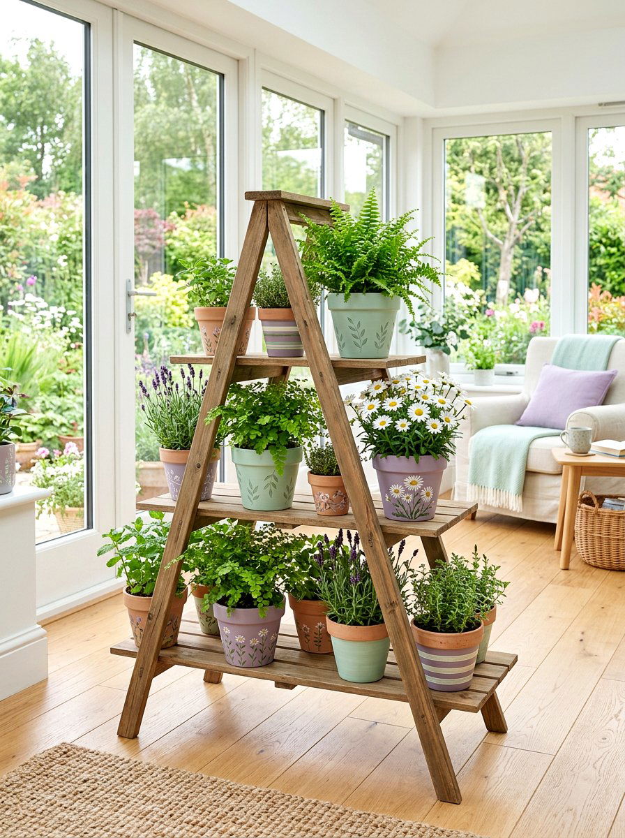 Painted Terracotta Pot - 25 Spring Paint Craft Ideas