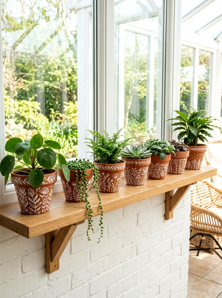 Painted Terracotta Pots Spring - 25 Spring Dollar Store Decor Ideas