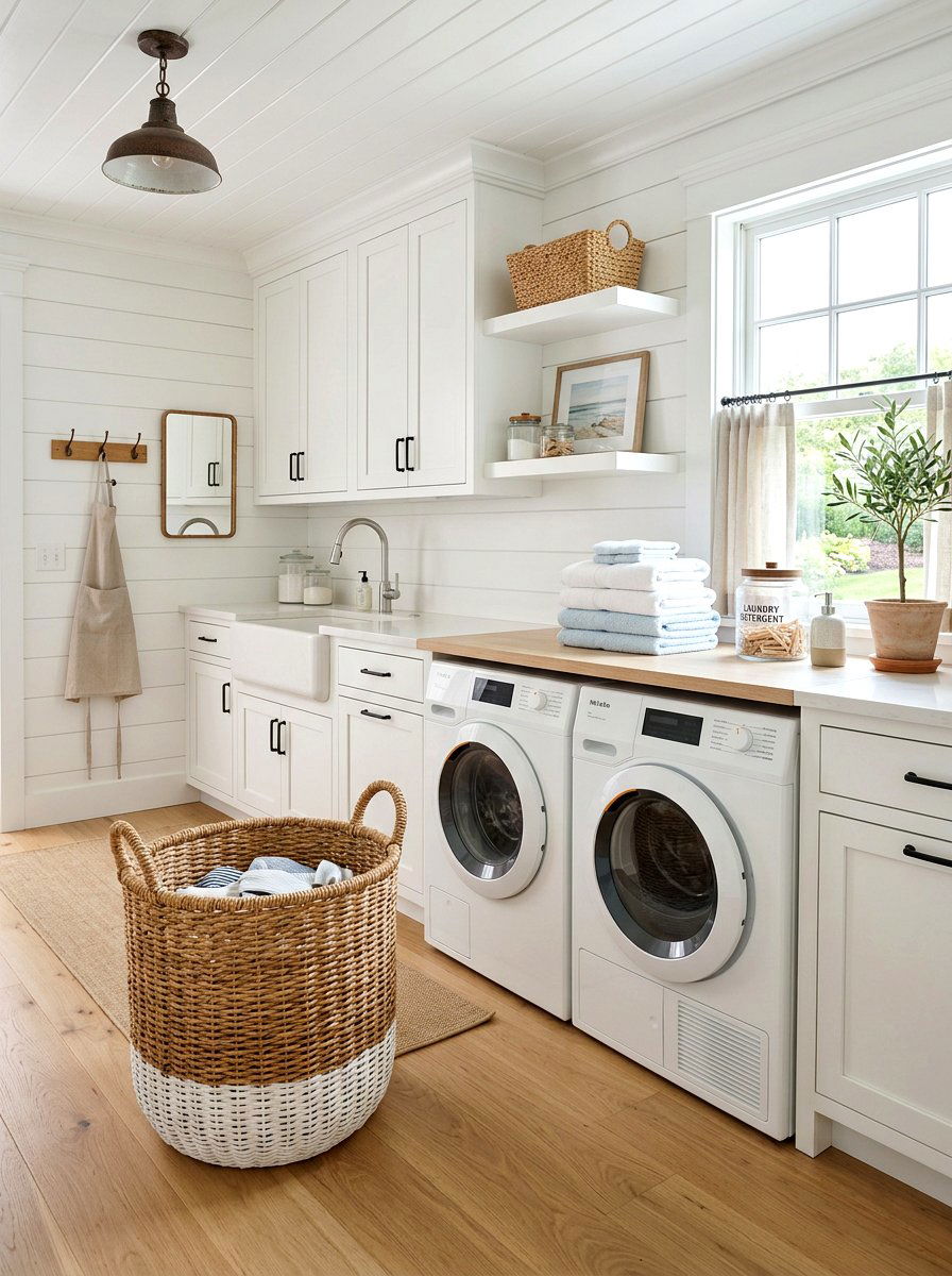 Painted Wicker Basket - 25 Spring Paint Craft Ideas