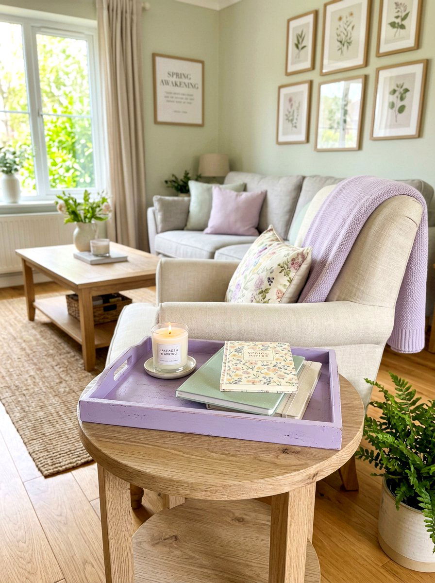 Painted Wood Spring Tray - 25 Spring Serving Tray Ideas