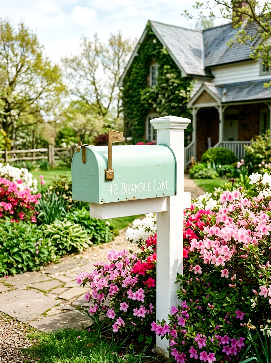 Painted mailbox for spring - 25 Spring Mailbox Decor Ideas