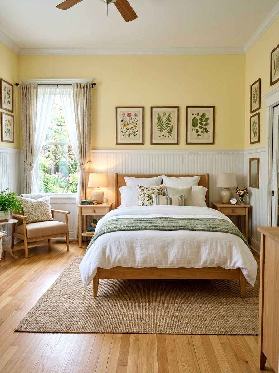 Pale Yellow Bedroom Beadboard - 25 Spring Beadboard Decor Ideas