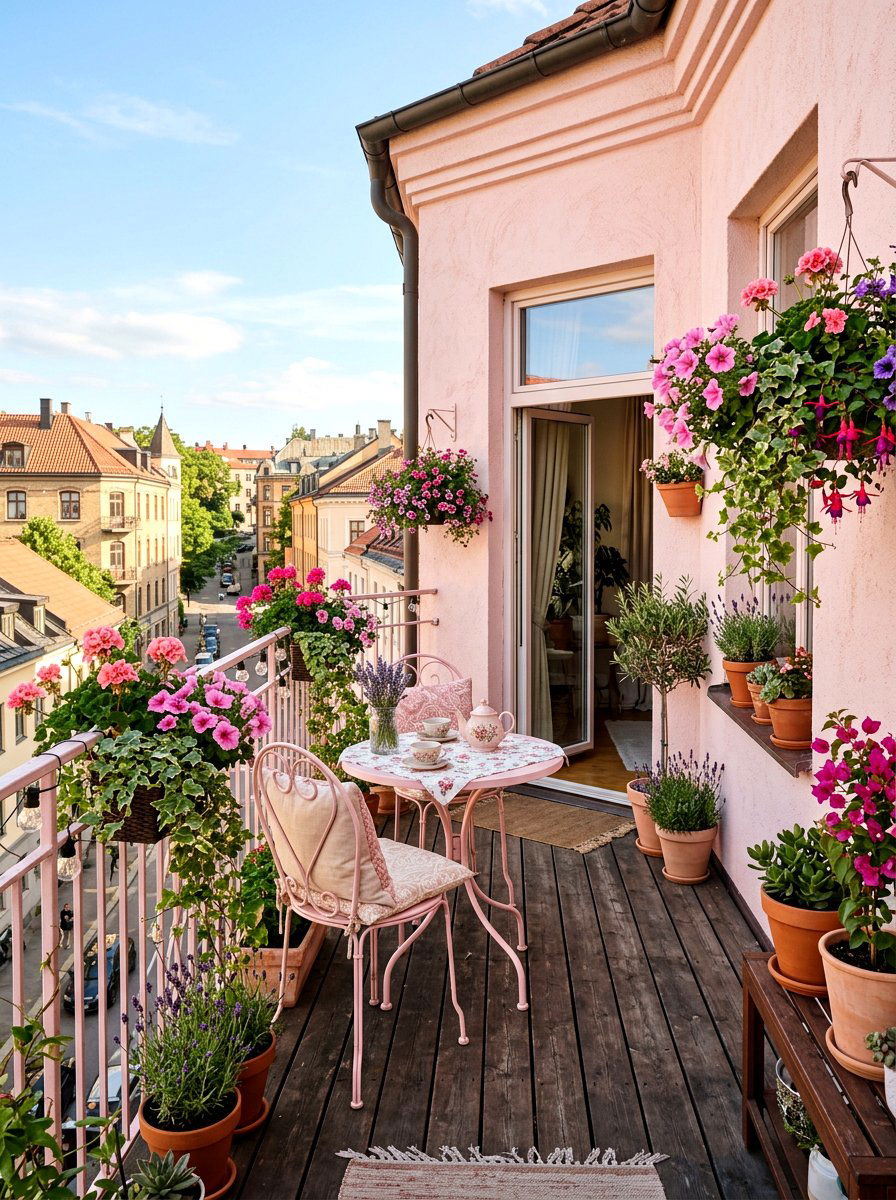 Pale pink balcony - 25 Spring Pastel Color Palette Ideas