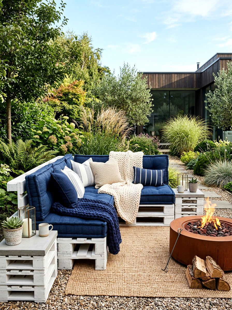 Pallet Furniture Seating - 25 Spring Outdoor Party Decor Ideas