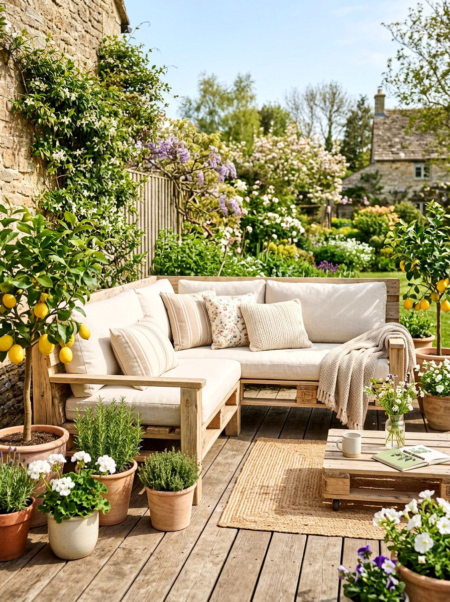 Pallet Garden Bench - 25 Spring Wooden Garden Decor Ideas