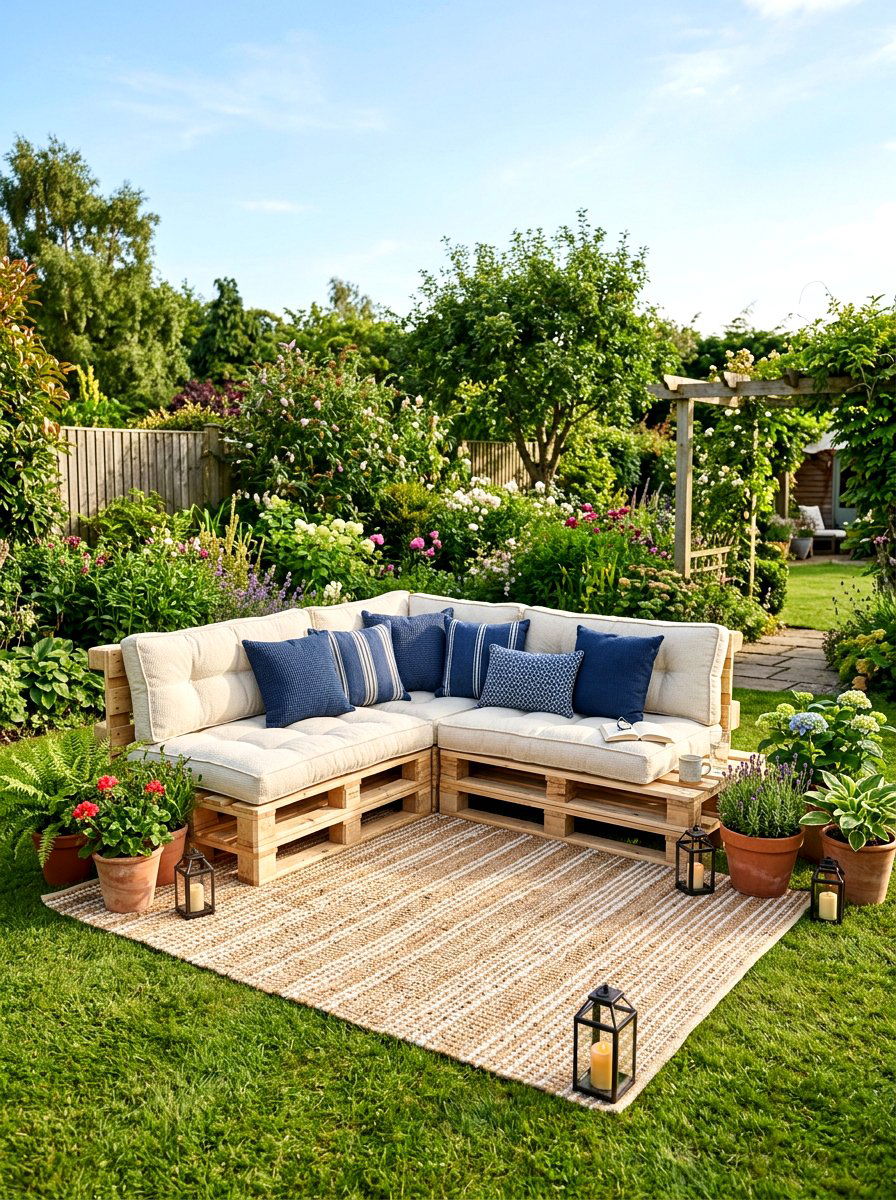 Pallet Lounge Furniture - 25 Spring Garden Party Decor Ideas