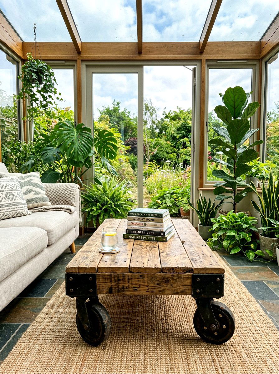 Pallet Wood Coffee Table - 25 Spring Upcycled Furniture Ideas