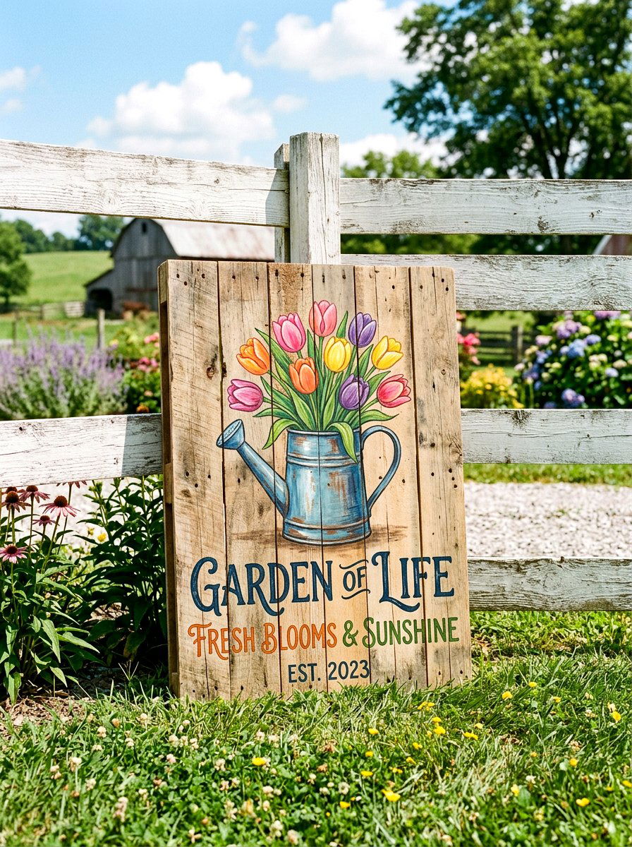 Pallet Wood Sign - 25 Spring Outdoor Sign Ideas