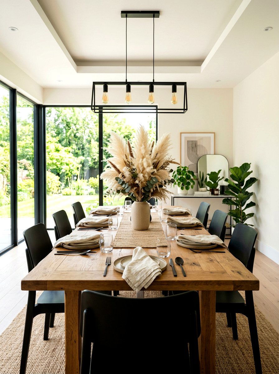 Pampas Grass Dining Table Centerpiece - 25 Spring Dried Pampas Grass Ideas