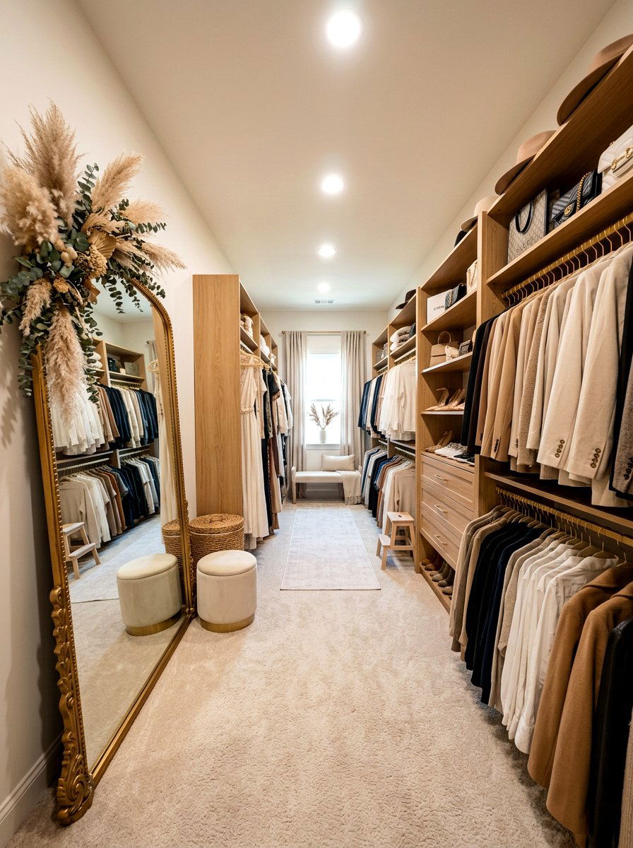 Pampas Grass Mirror Decor - 25 Spring Dried Pampas Grass Ideas