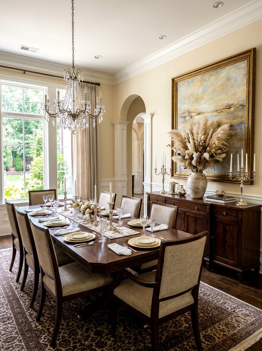 Pampas Grass Sideboard Styling - 25 Spring Dried Pampas Grass Ideas