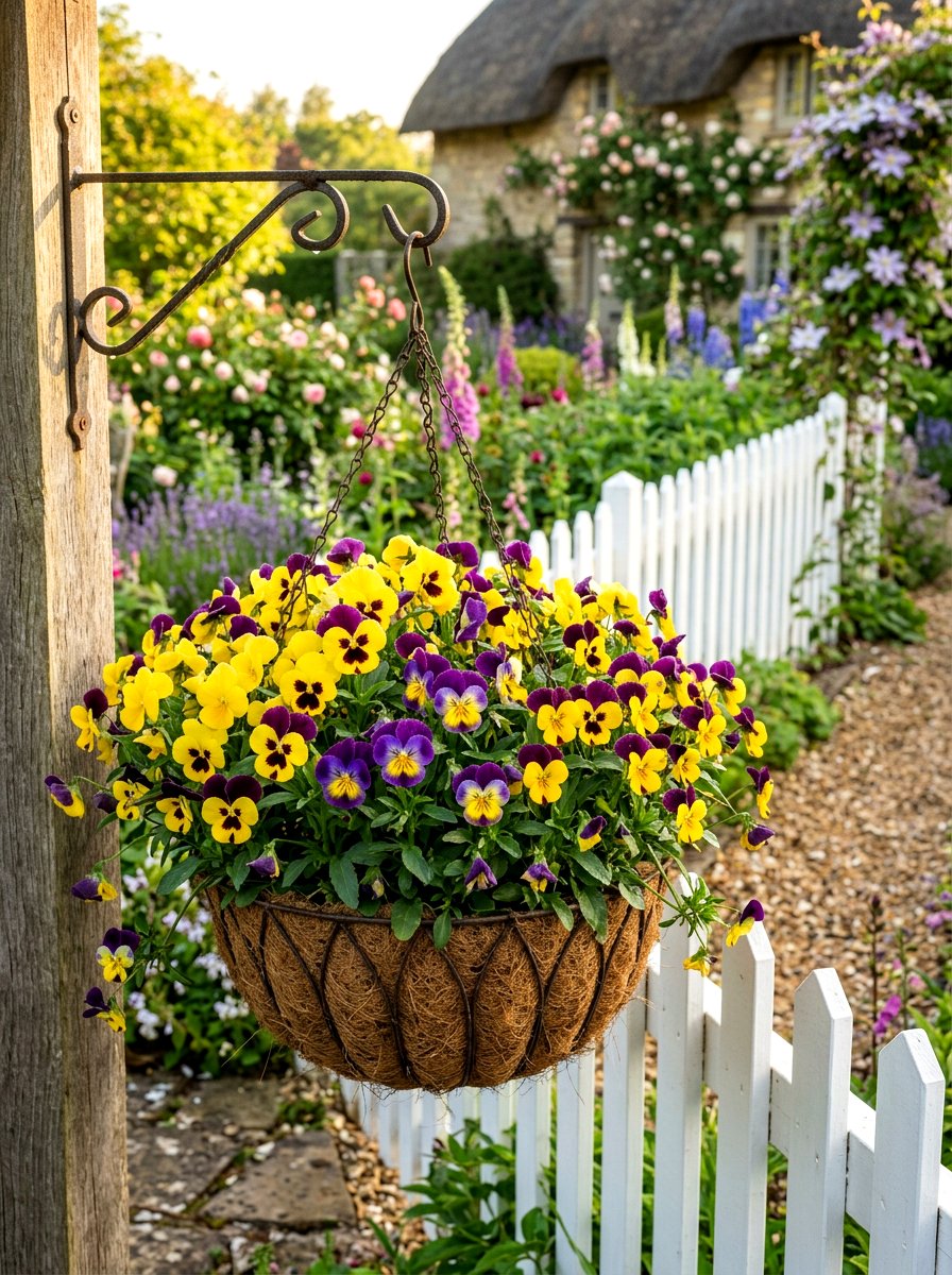 Pansy Hanging Basket - 25 Spring Hanging Basket Flower Ideas