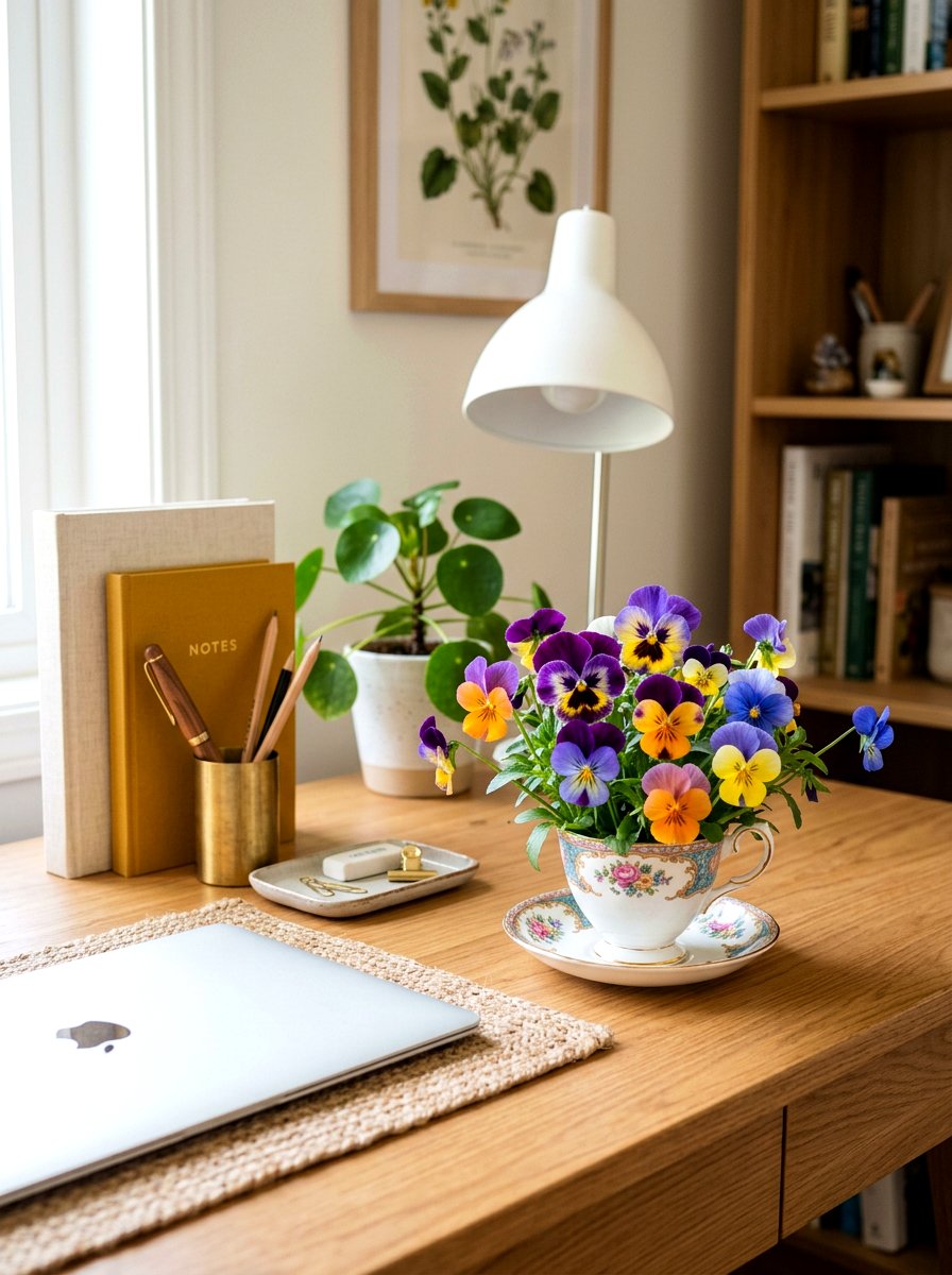 Pansy and Viola Small Bunch - 25 Spring Mixed Bouquet Ideas