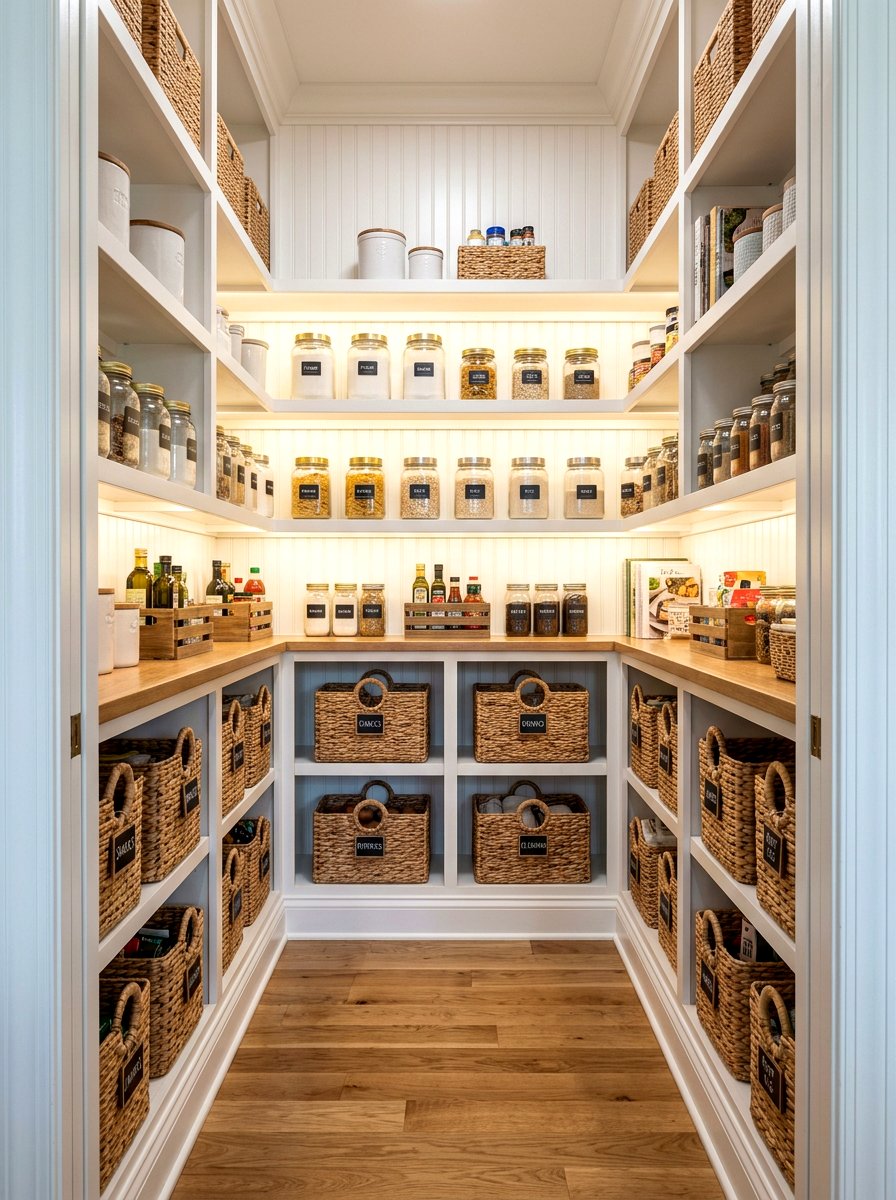 Pantry Beadboard Backing - 25 Spring Beadboard Decor Ideas