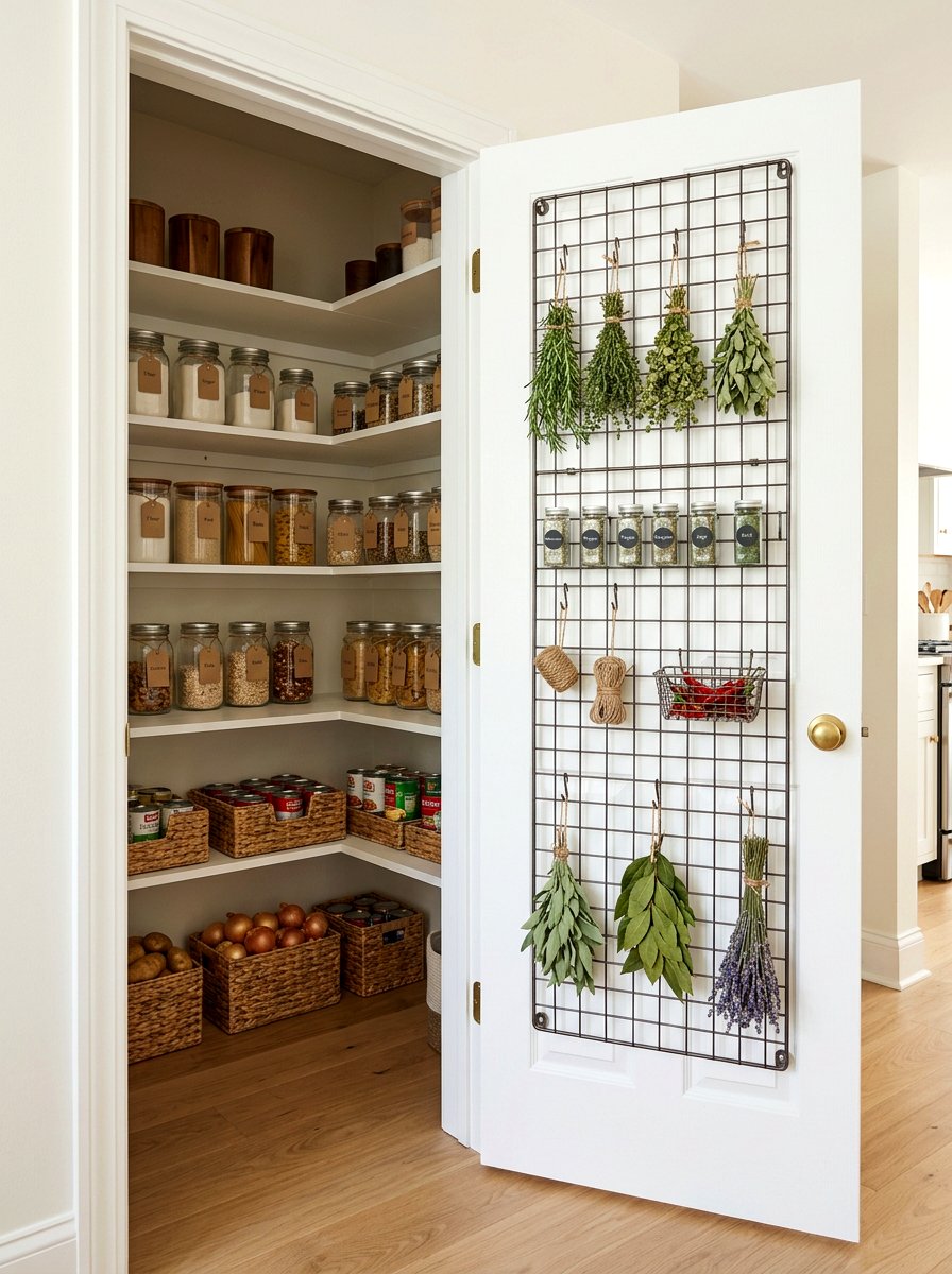 Pantry Door Herb Rack - 25 Spring Herb Drying Rack Ideas