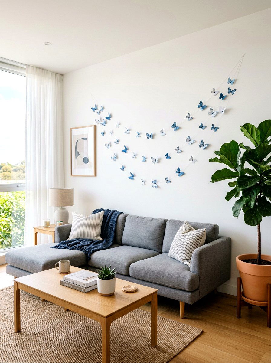 Paper Butterfly Garland - 25 Spring Butterfly Garland Ideas