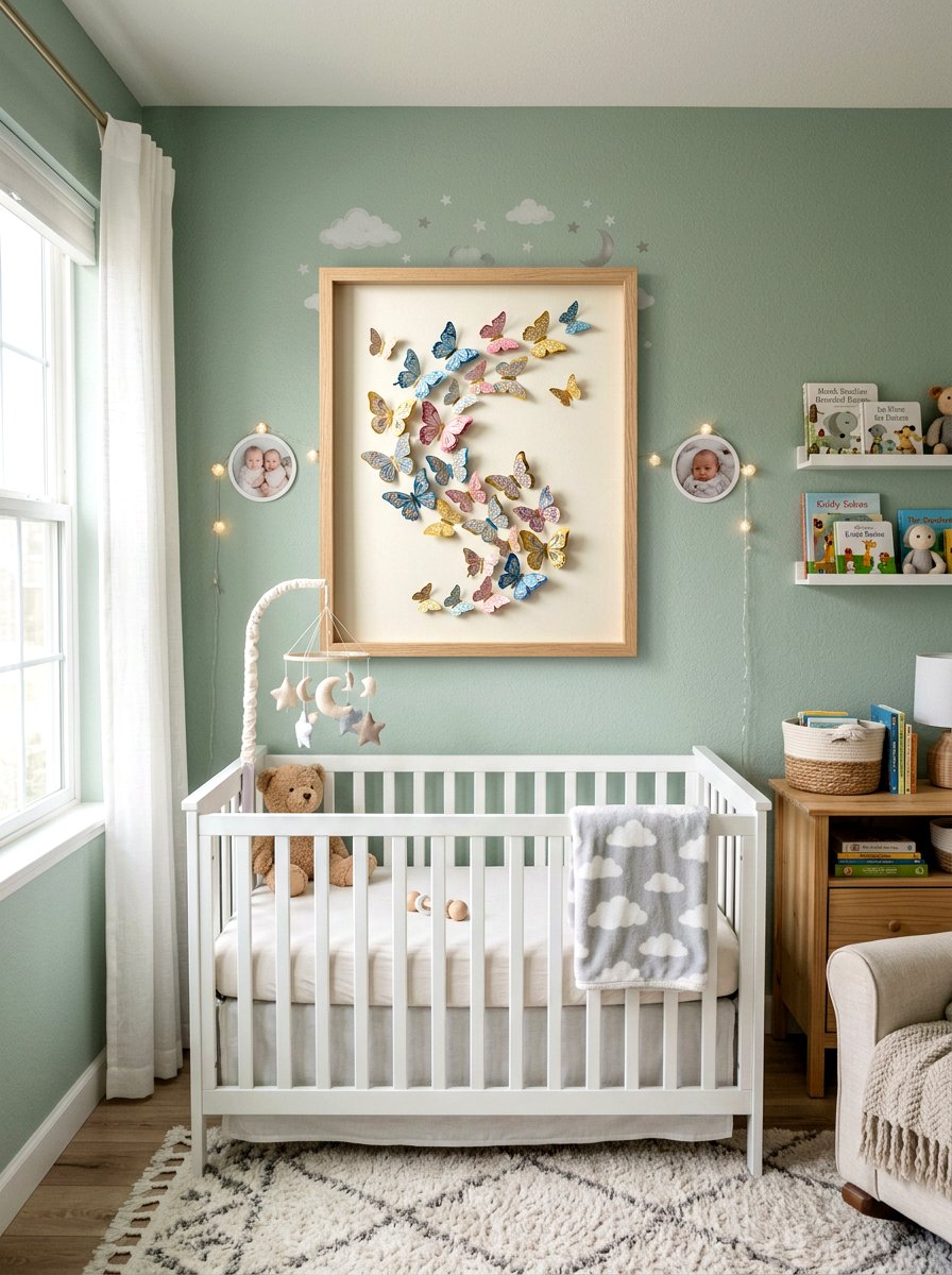 Paper Butterfly Picture Frame - 25 Spring Picture Frame Craft Ideas