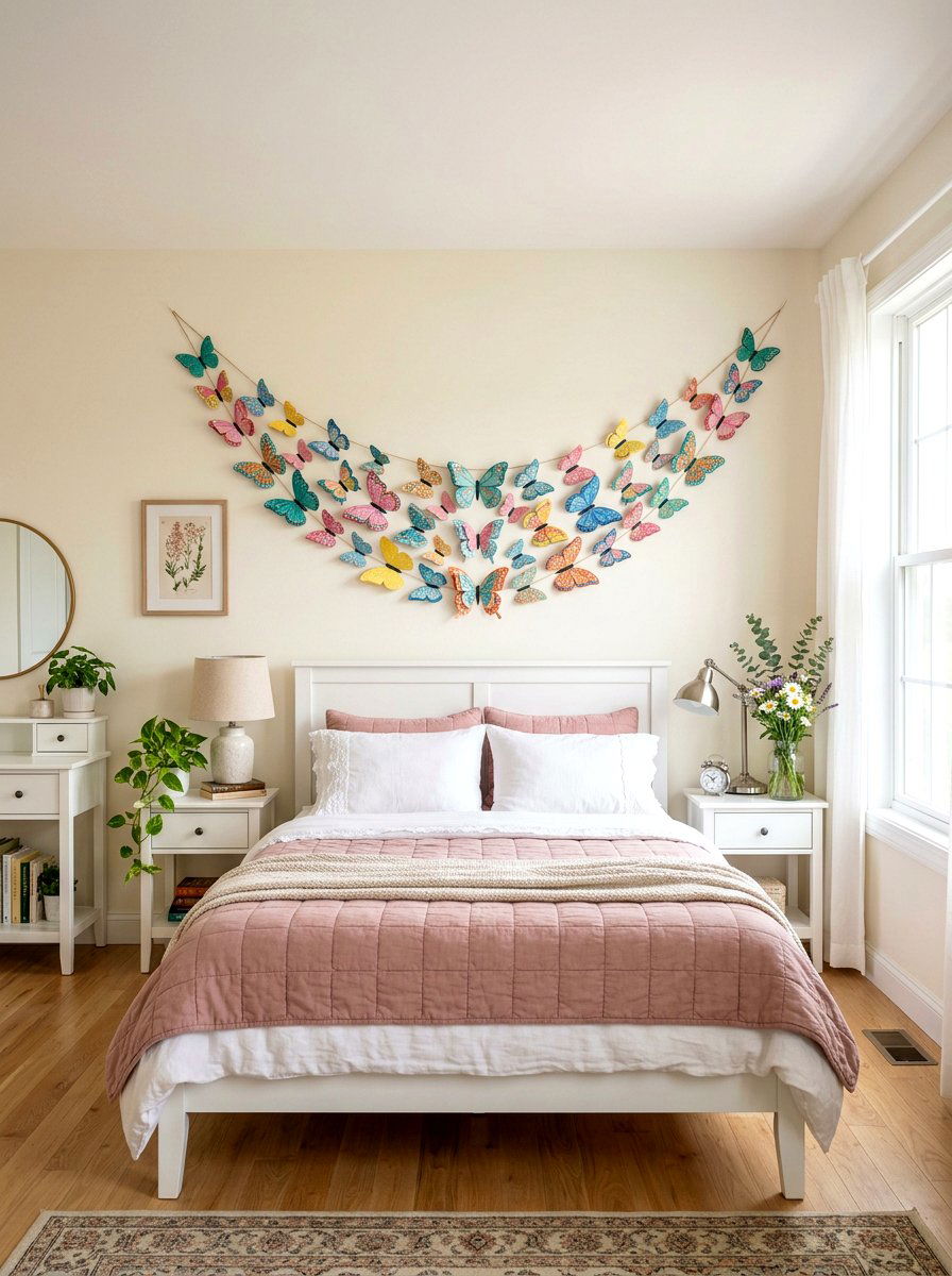 Paper Butterfly Swag - 25 Spring Garland Ideas