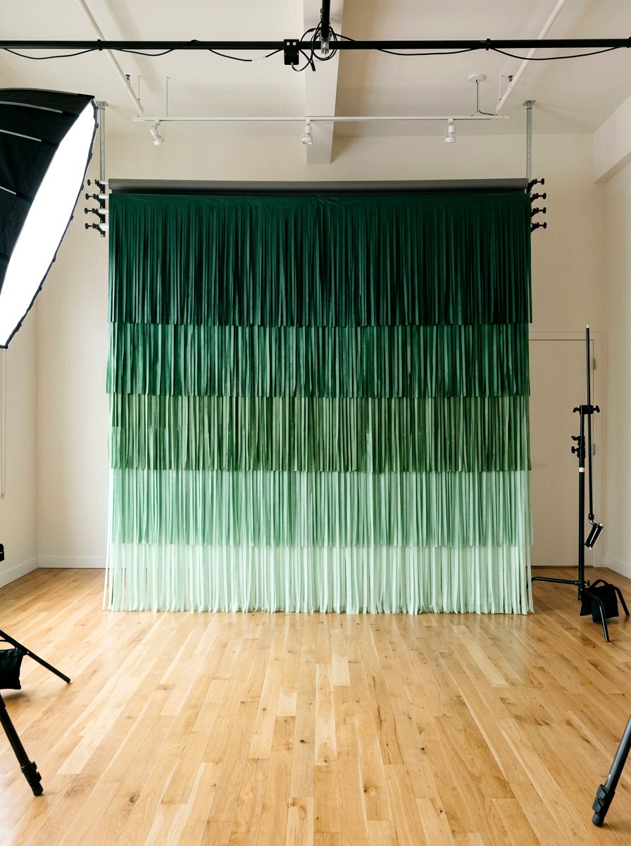 Paper Fringe Backdrop - 25 Spring Tissue Paper Decor Ideas