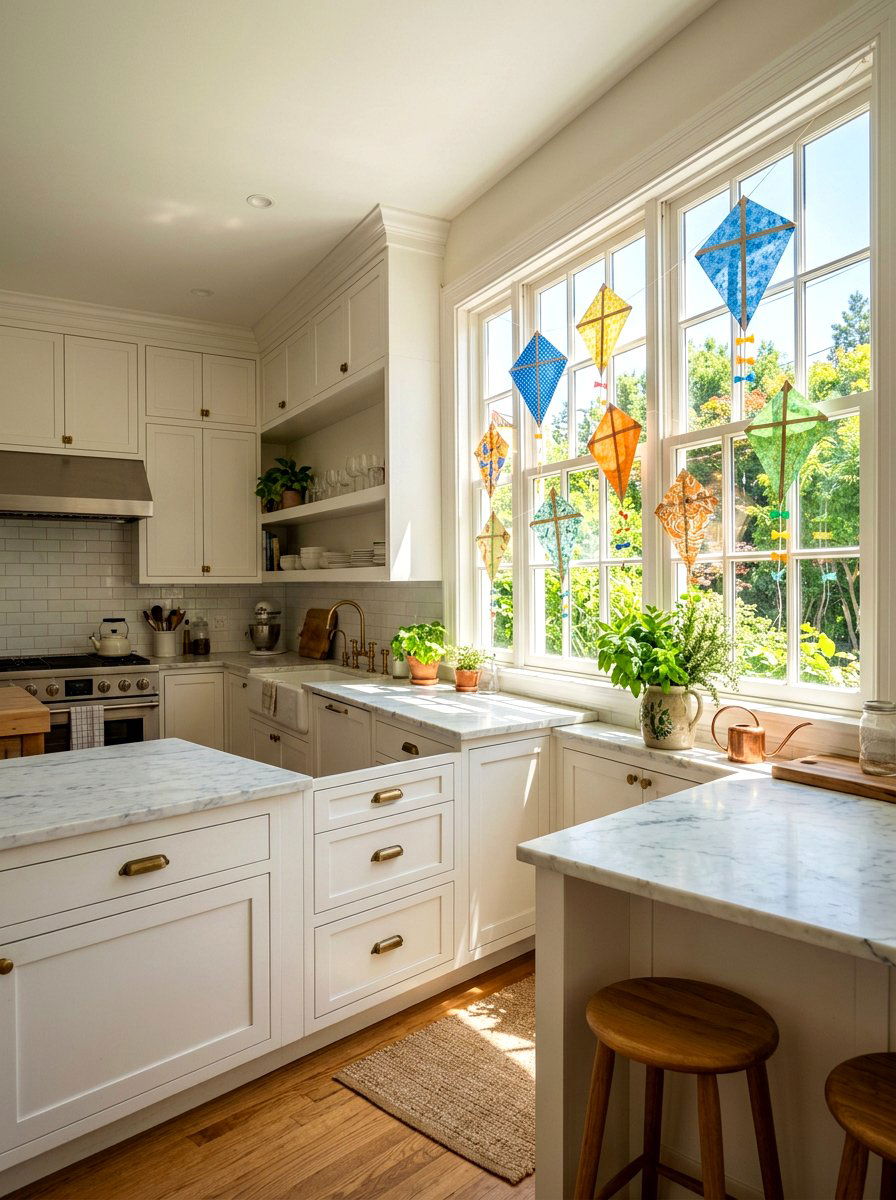 Paper Kite Window Display - 25 Spring Kite Decor Ideas