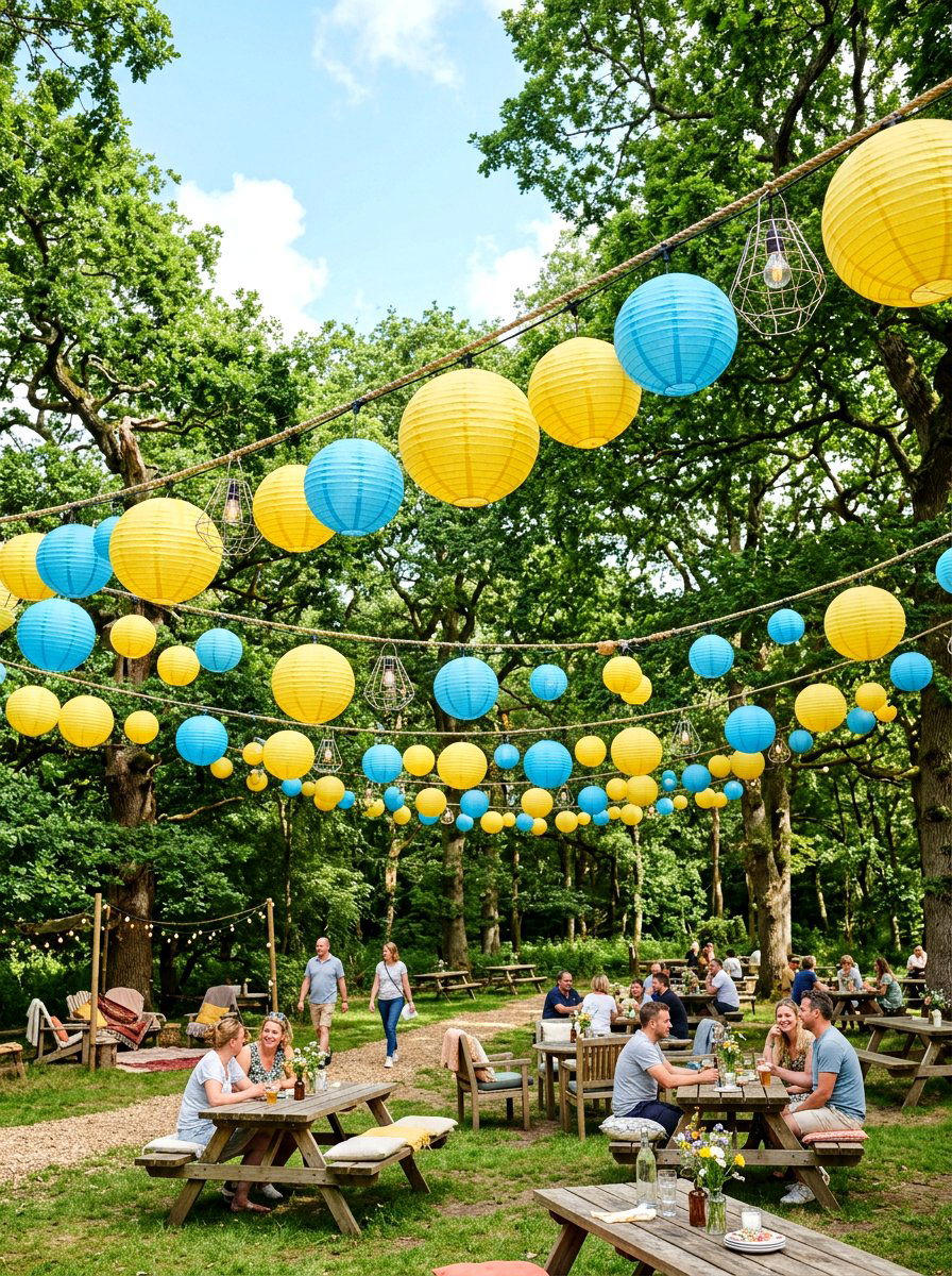Paper Lantern Lighting - 25 Spring Outdoor Party Decor Ideas