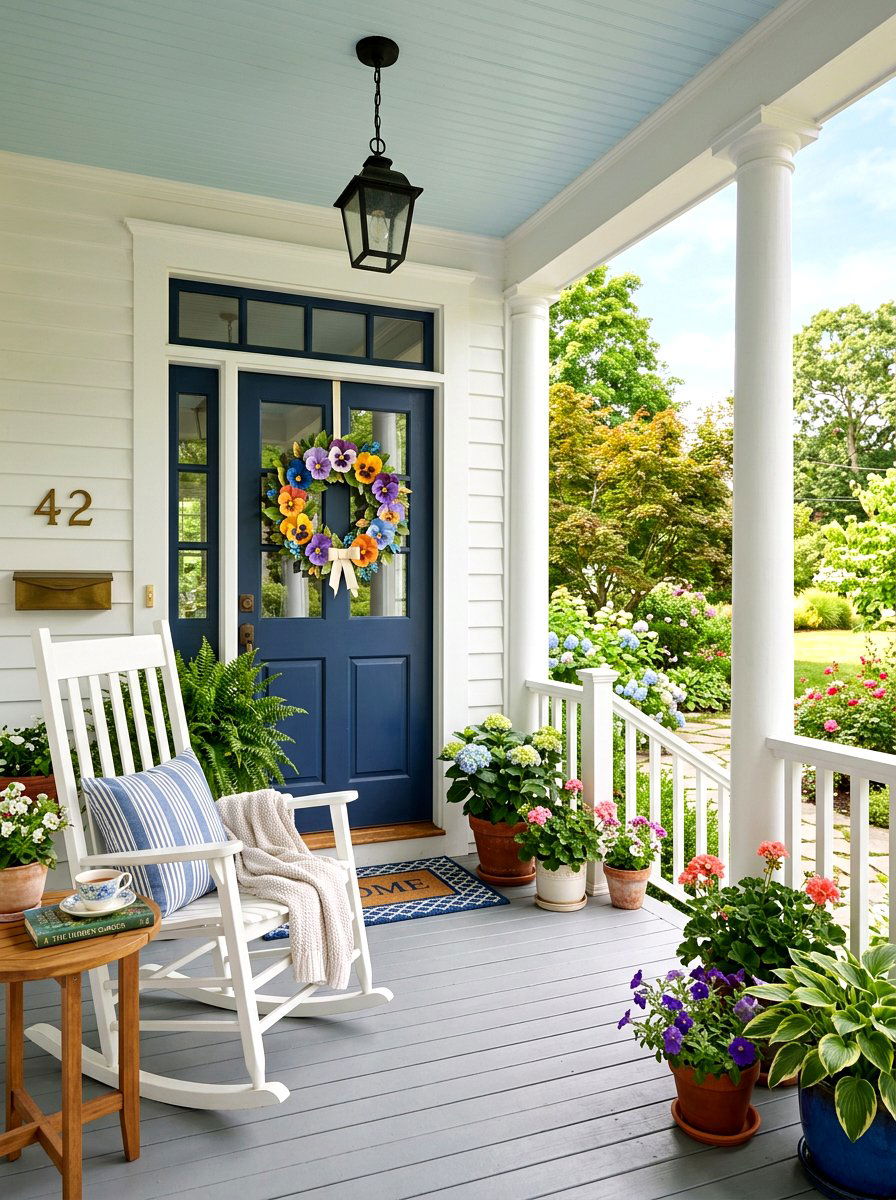 Paper Pansy Wreath - 25 Spring DIY Paper Flower Ideas