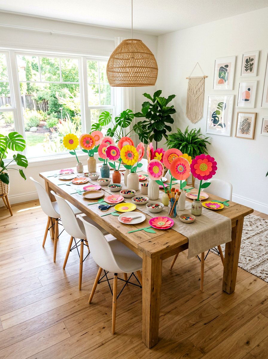 Paper Plate Flower - 25 Spring Kids Craft Ideas